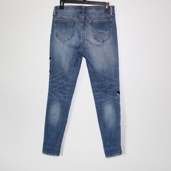Driftwood Embroidered Jackie Jeans Birds Floral Stretch Women's Size 28 H13262 - Picture 7 of 10